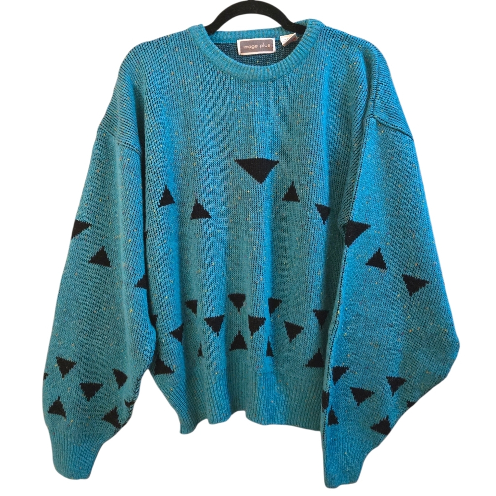 Funky Retro Geometric Sweater